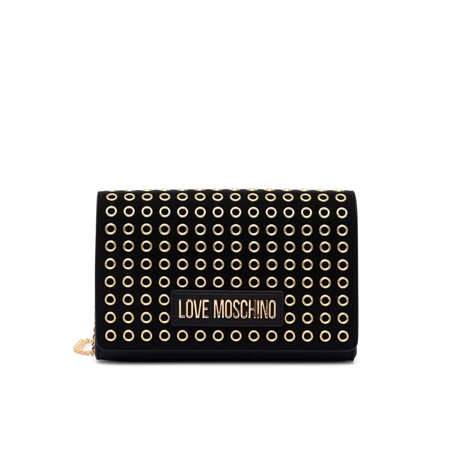 Pochette lavorata nero/oro