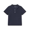 Polo cotone tricot neonato blu