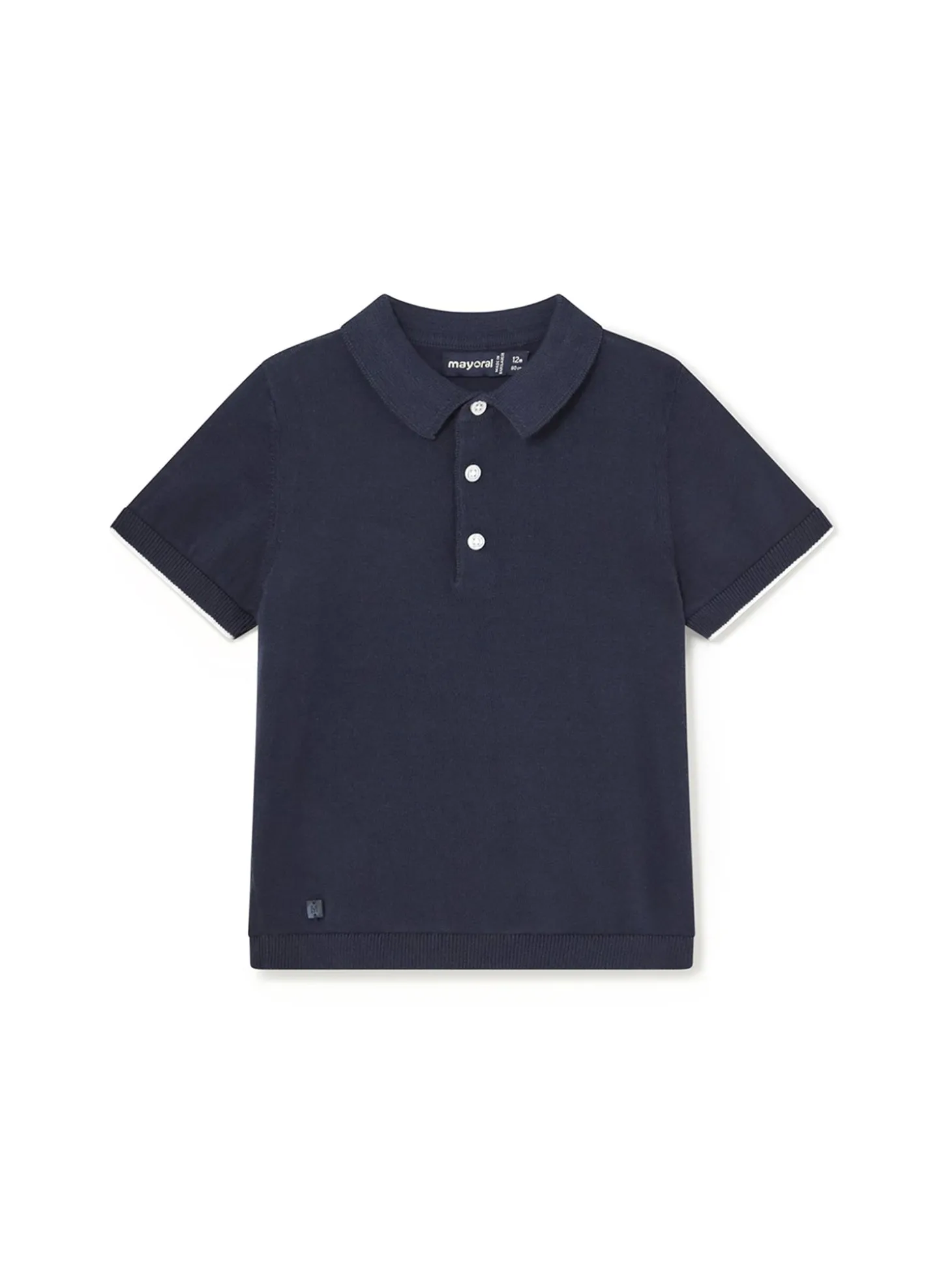 Polo cotone tricot neonato blu