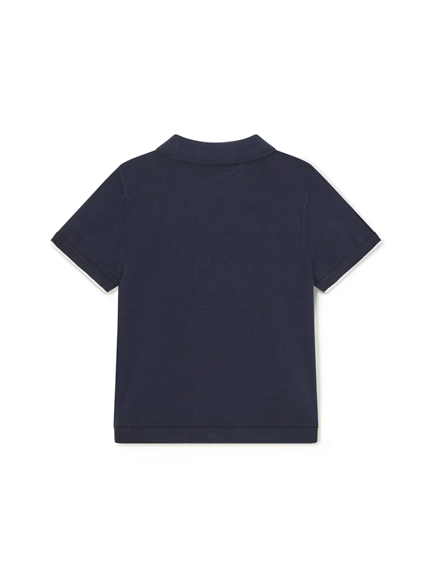 Polo cotone tricot neonato blu