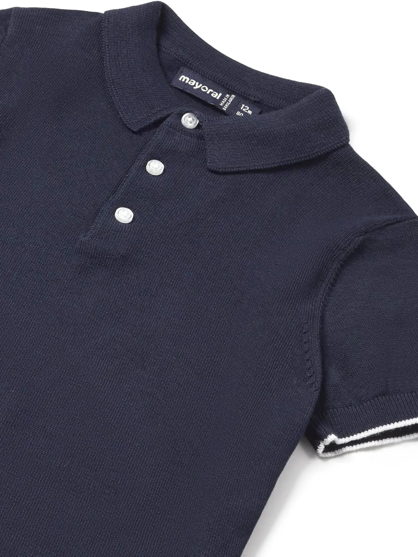 Polo cotone tricot neonato blu