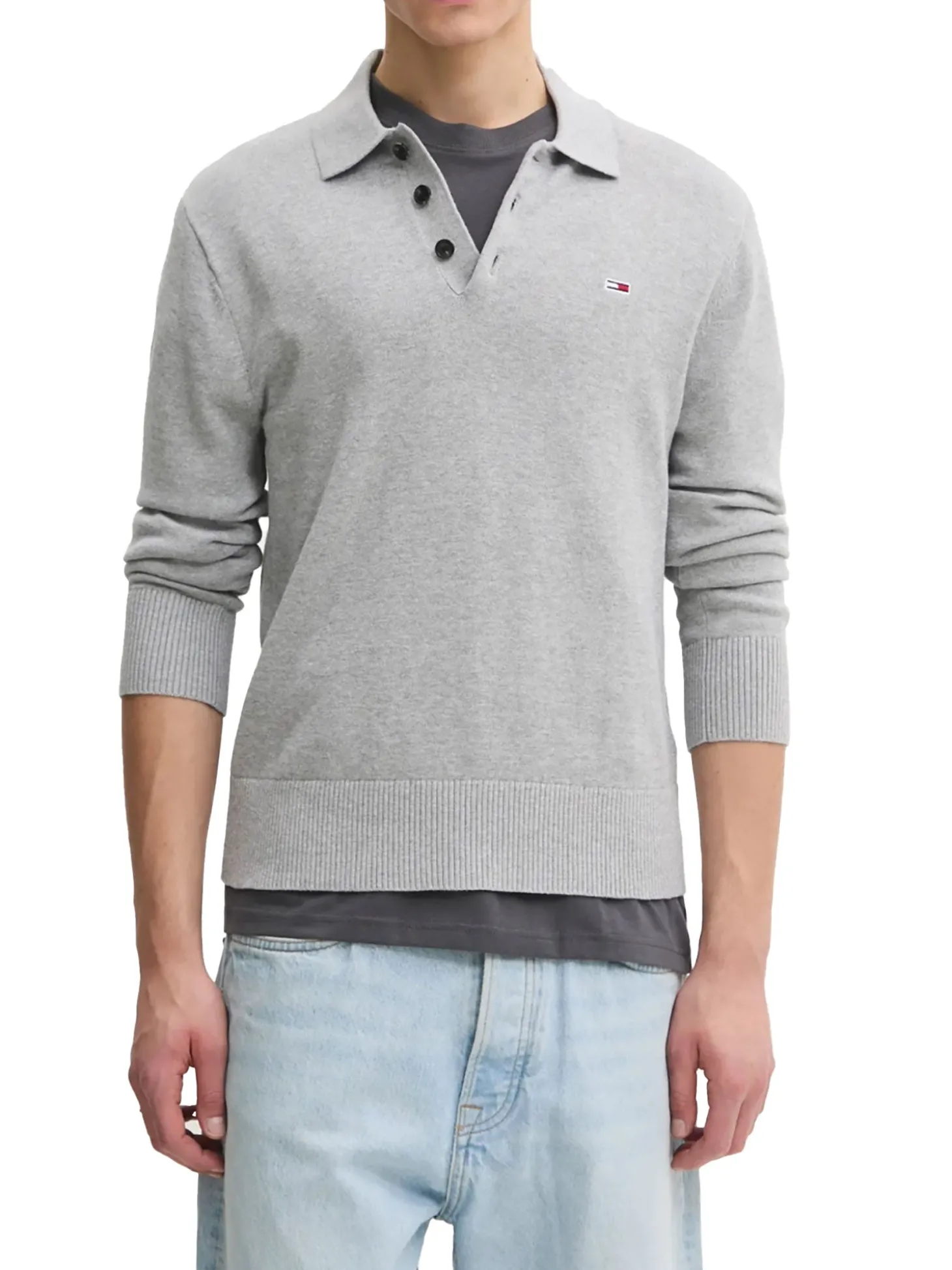 Polo essential slim fit tjm grigio