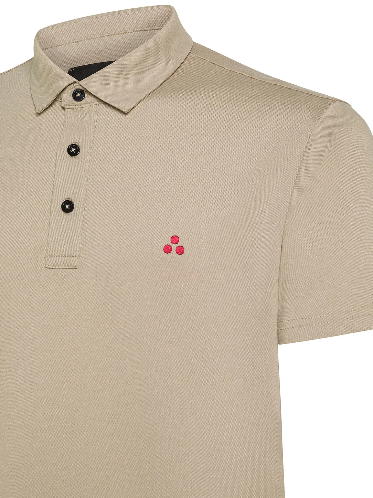 Polo in piqué di cotone beige