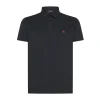 Polo in piqué di cotone blu