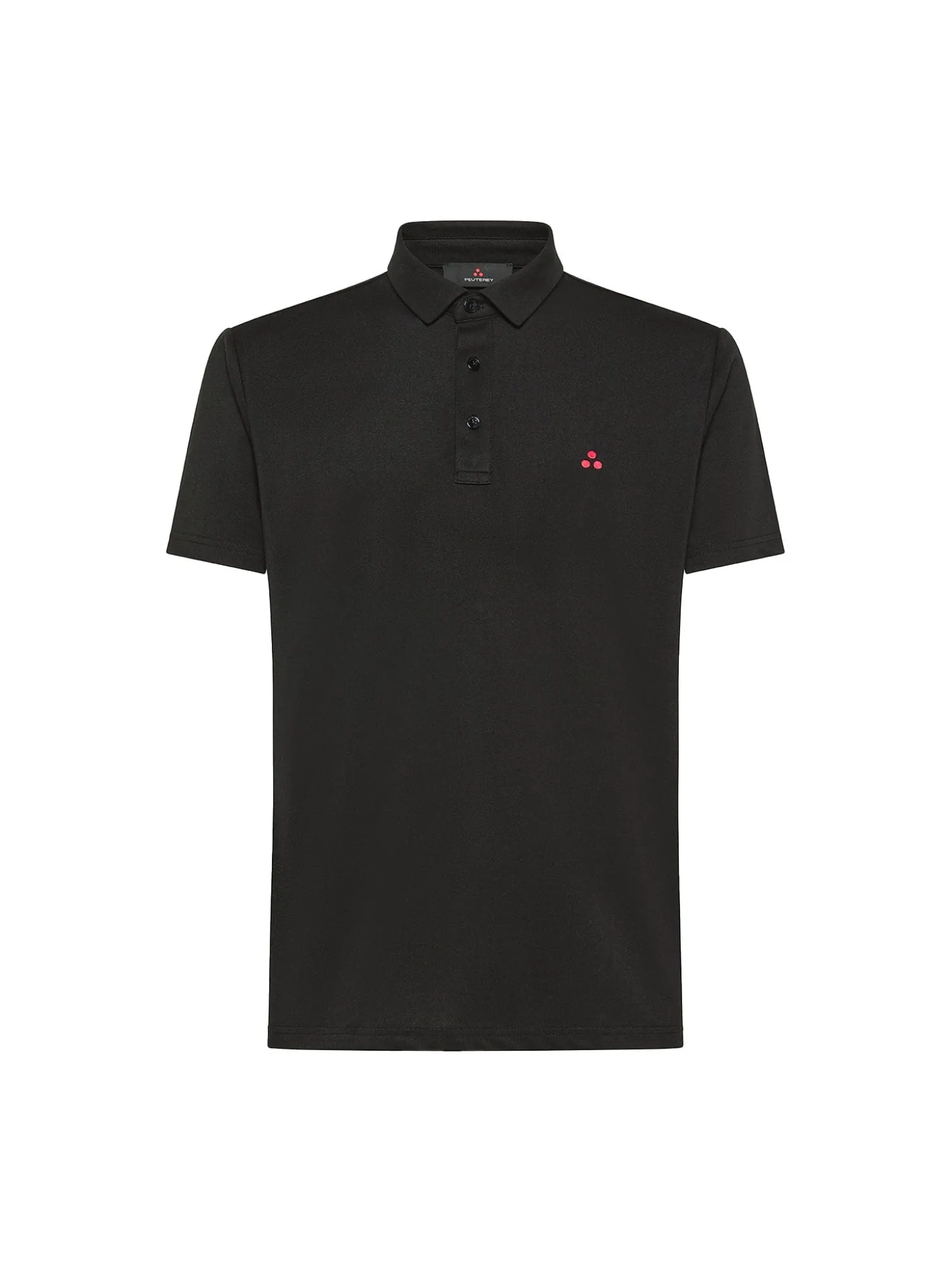 Polo in piqué di cotone nero