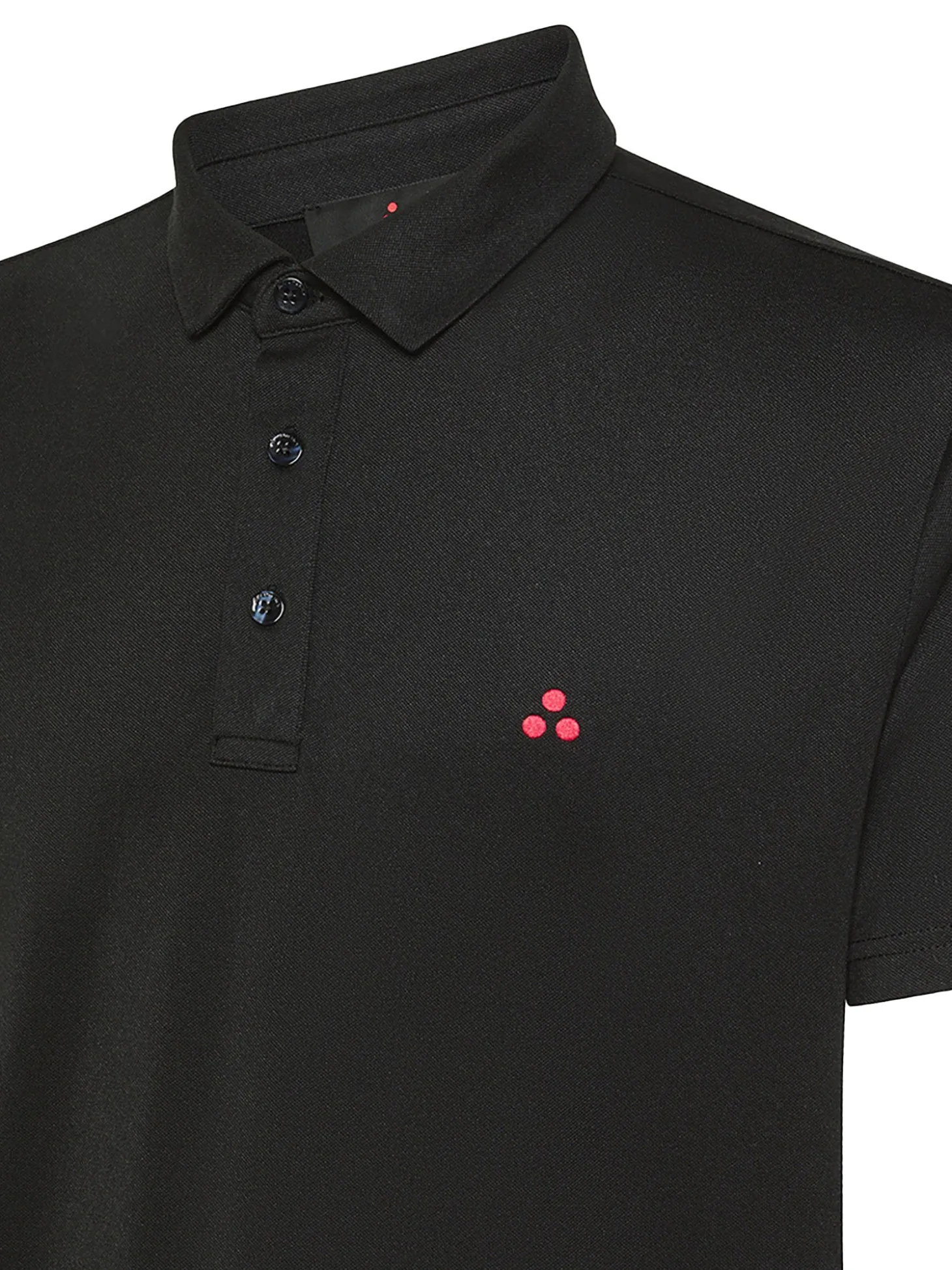 Polo in piqué di cotone nero