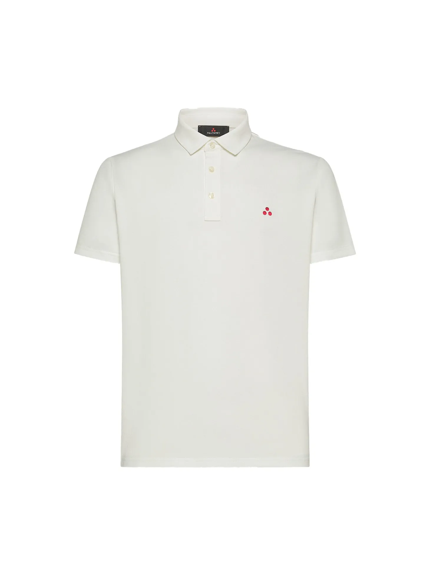 Polo in piqué di cotone panna