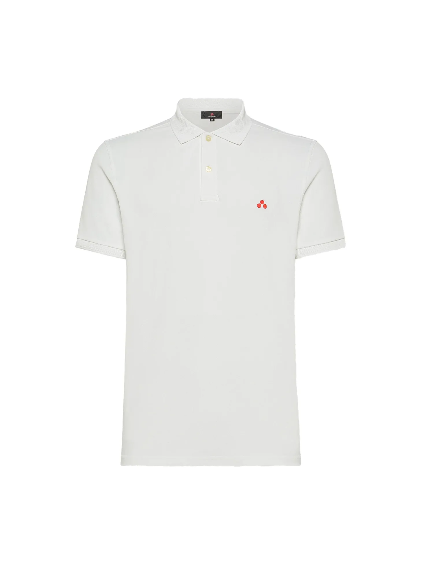 Polo in piqué di nylon stretch panna
