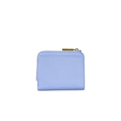 Porta carte con bottone celeste