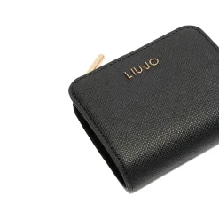 Porta carte con bottone nero
