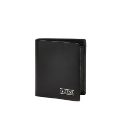 Portafogli bifold verticale coin Pocket New Boston nero
