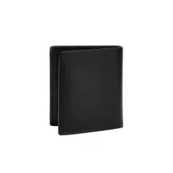 Portafogli bifold verticale coin Pocket New Boston nero