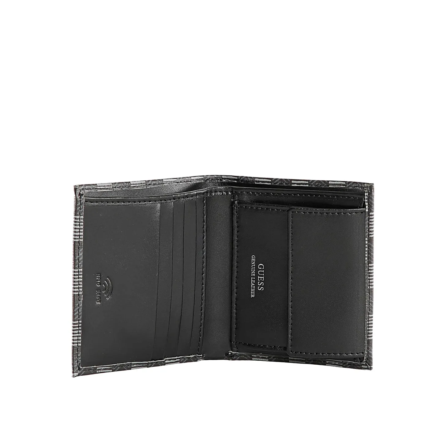 Portafogli bifold verticale W/coin Pocket Mito nero