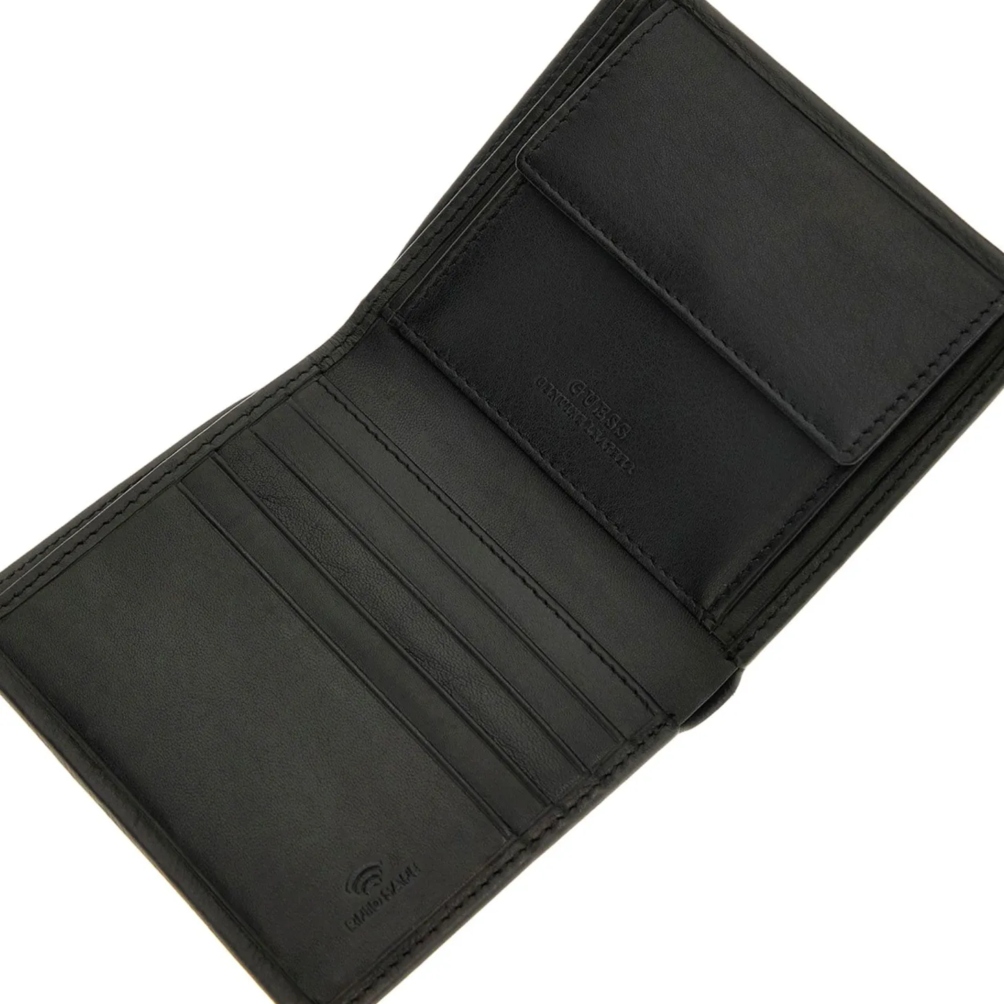 Portafogli bifold verticale coin Pocket New Boston nero