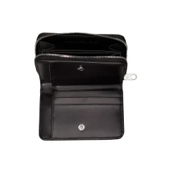 Portafogli con zip minimal monogram nero