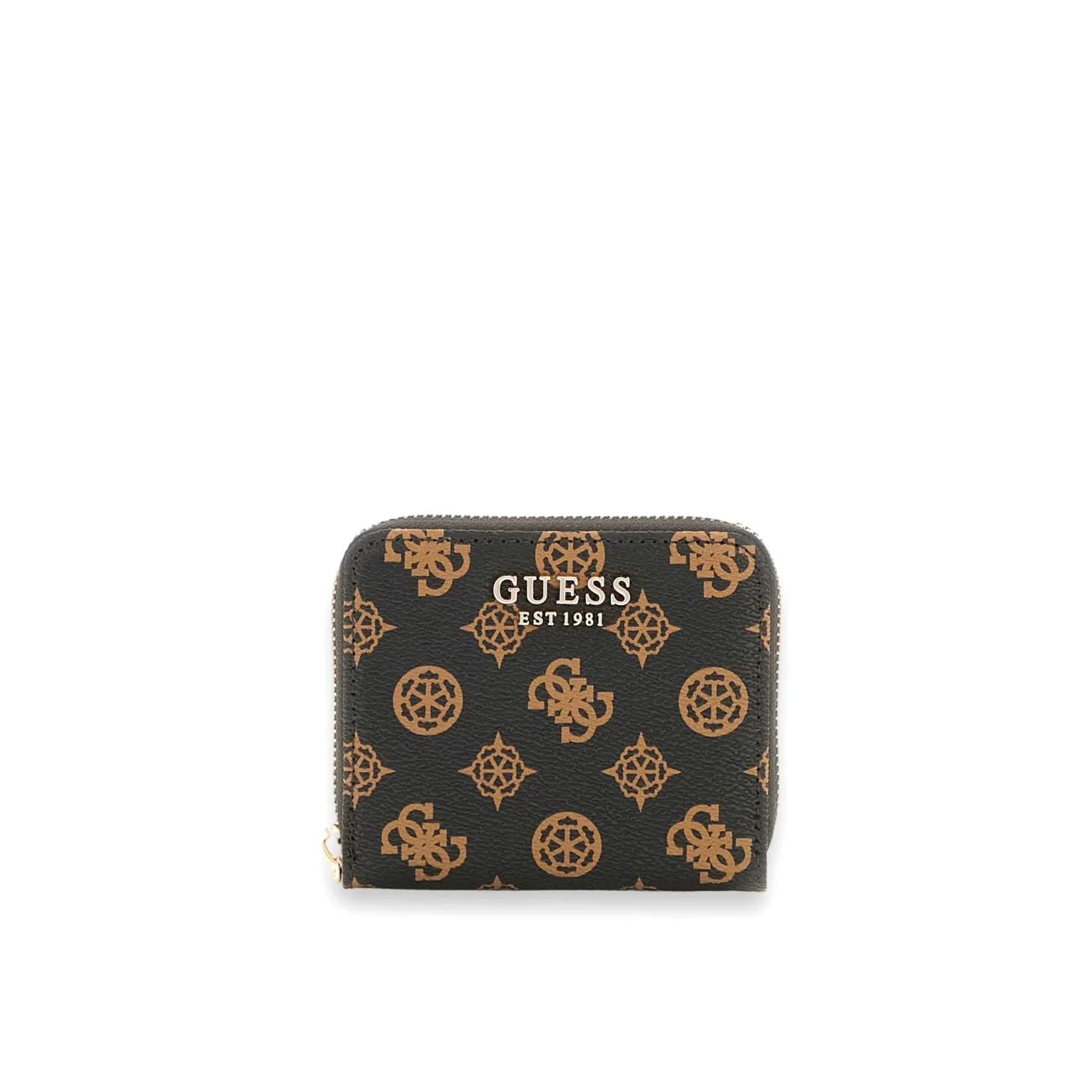 Portafogli zip small Laurel logo moka