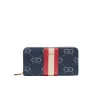Portafoglio maxi con zip denim