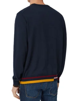 Pullover blu con dettagli block