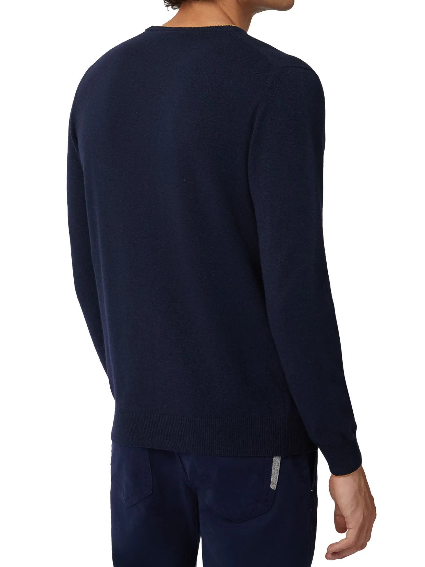Pullover con dettagli rigati blu
