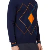 Pullover con fantasia a rombi