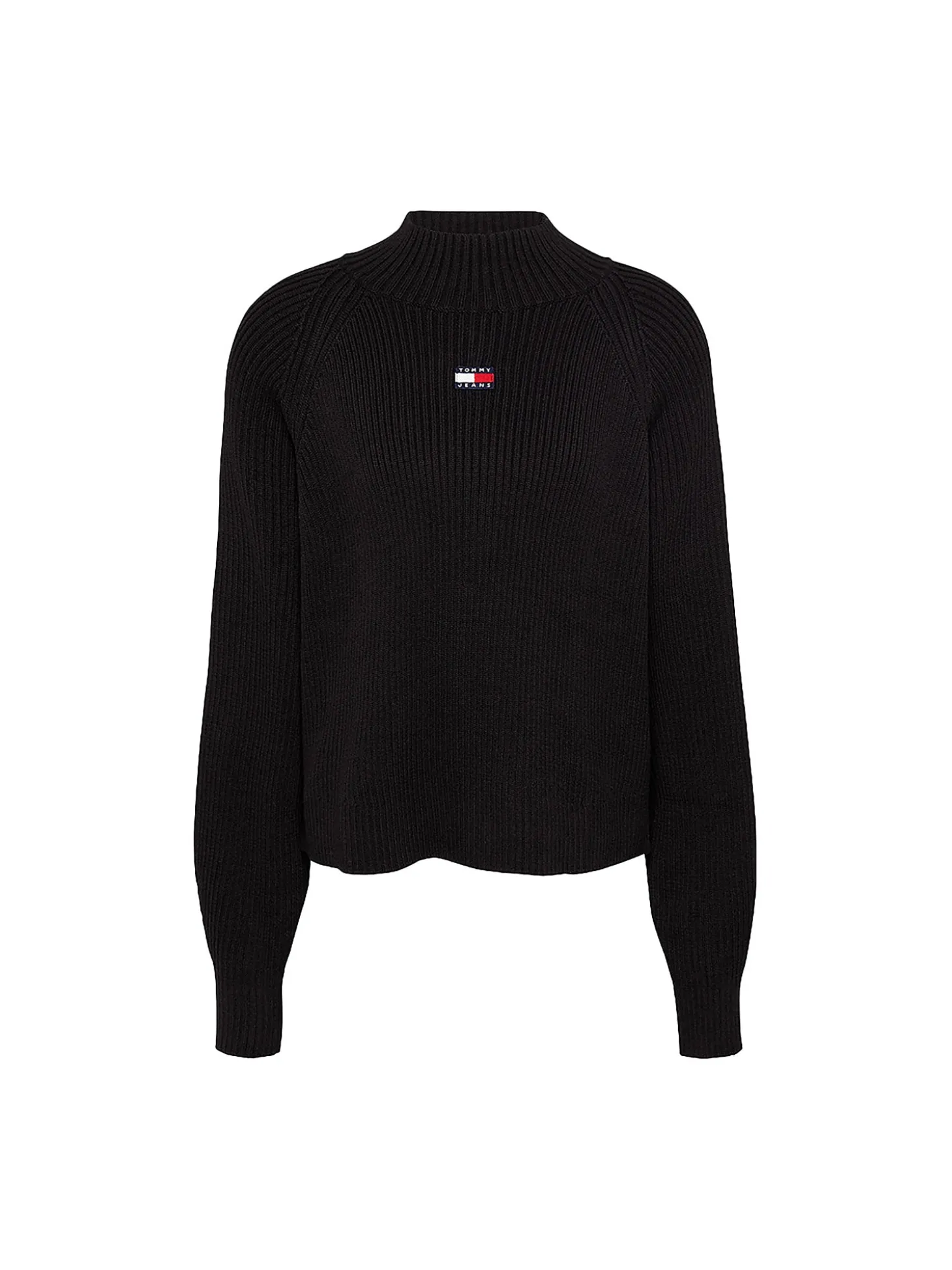 Pullover squadrato con distintivo nero