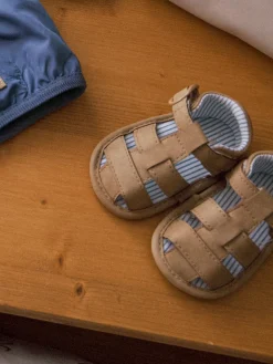 Sandalo cotone camel