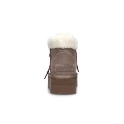 Scarpe platform con pelliccia taupe