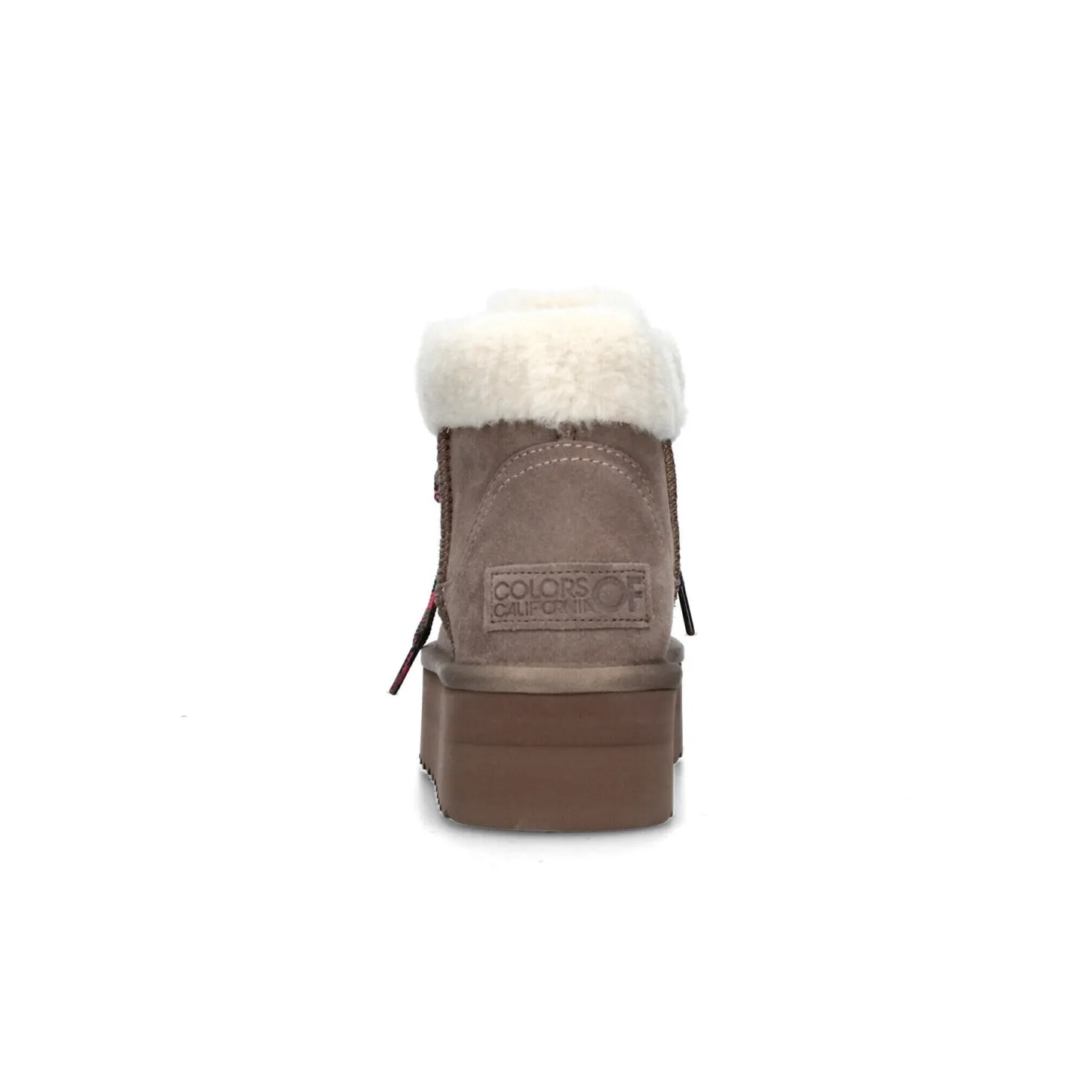 Scarpe platform con pelliccia taupe