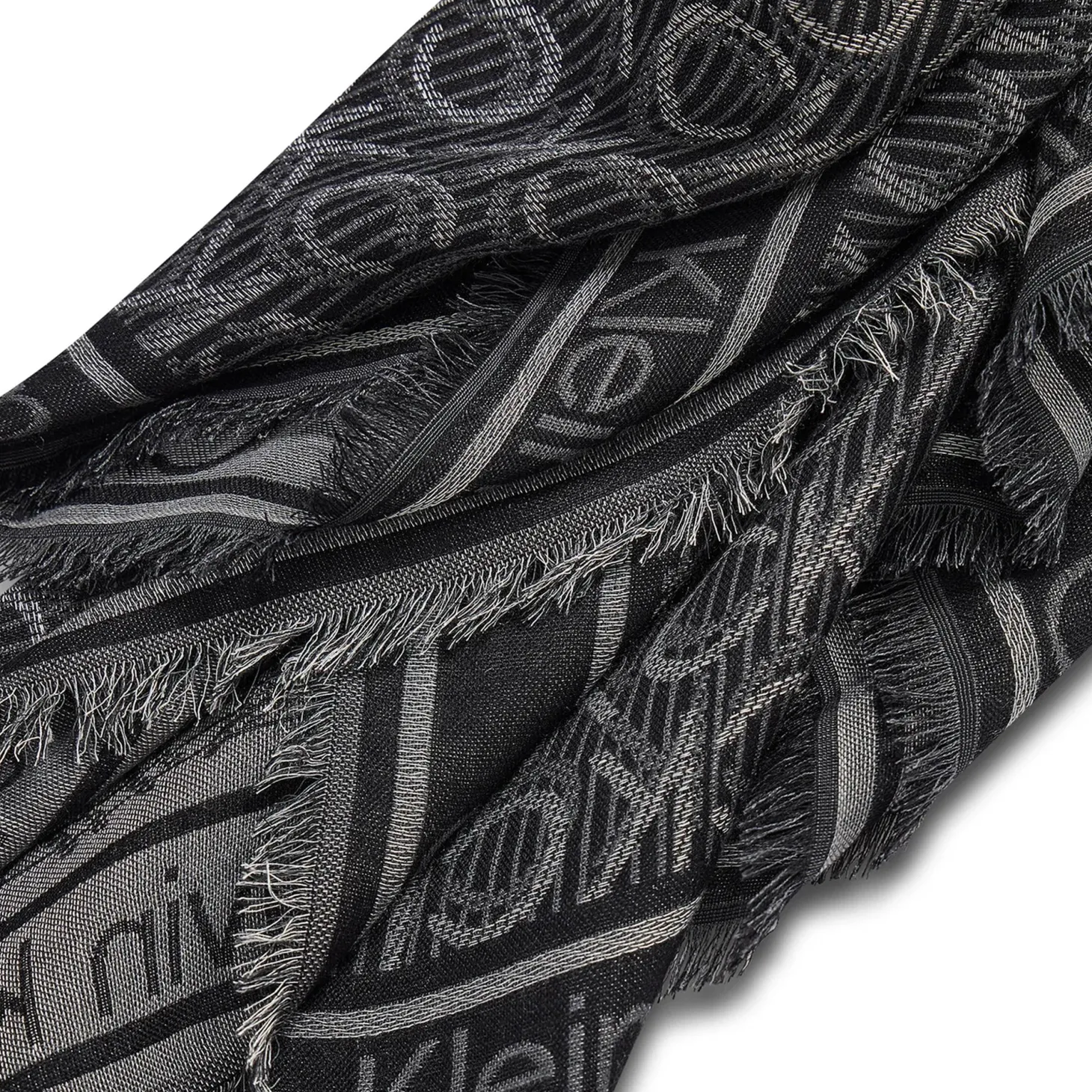 Sciarpa con motivo a monogramma nero