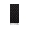 Sciarpa Mito logo 4G con frange nero