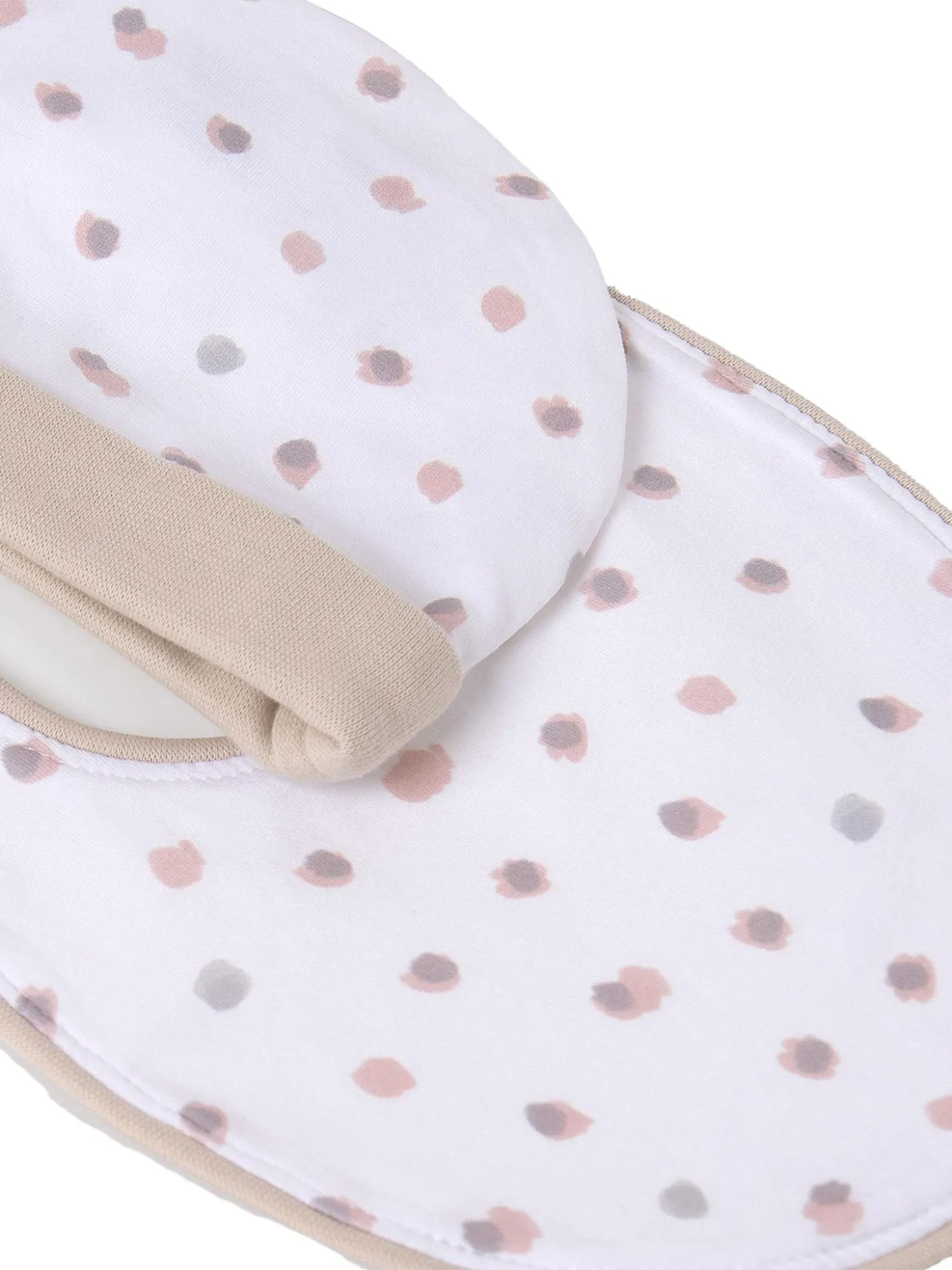 Set 3 pezzi tutina cappello e bavetta beige