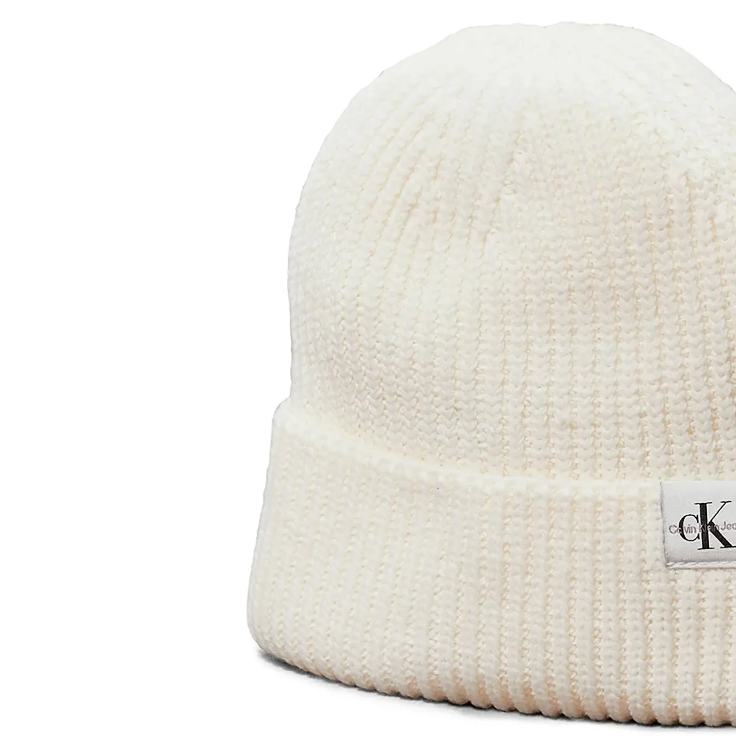 Set cappello e sciarpa in maglia a coste panna