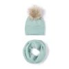 Set due pezzi cappello e sciarpa giada