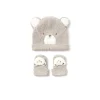Set due pezzi cappello e calze beige
