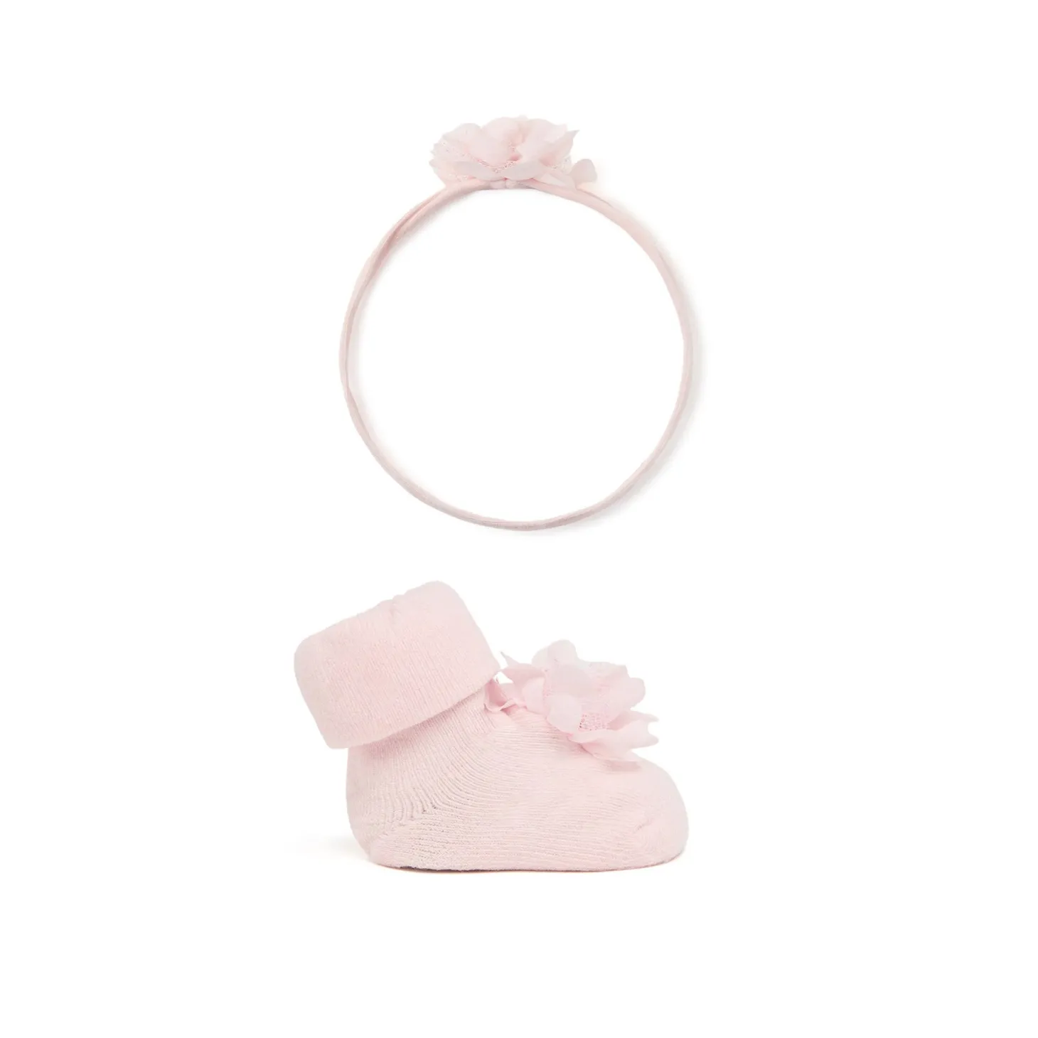 Set due pezzi fascia e calzini rosa
