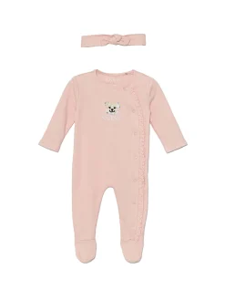 Set due pezzi pagliaccetto e fascia rosa
