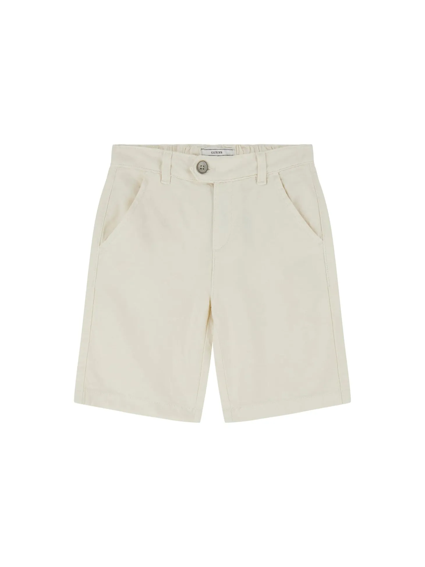 Shorts tasche america in lino beige
