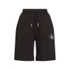 Shorts teen in felpa logo monogram nero