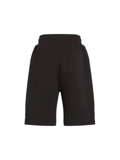 Shorts teen in felpa logo monogram nero