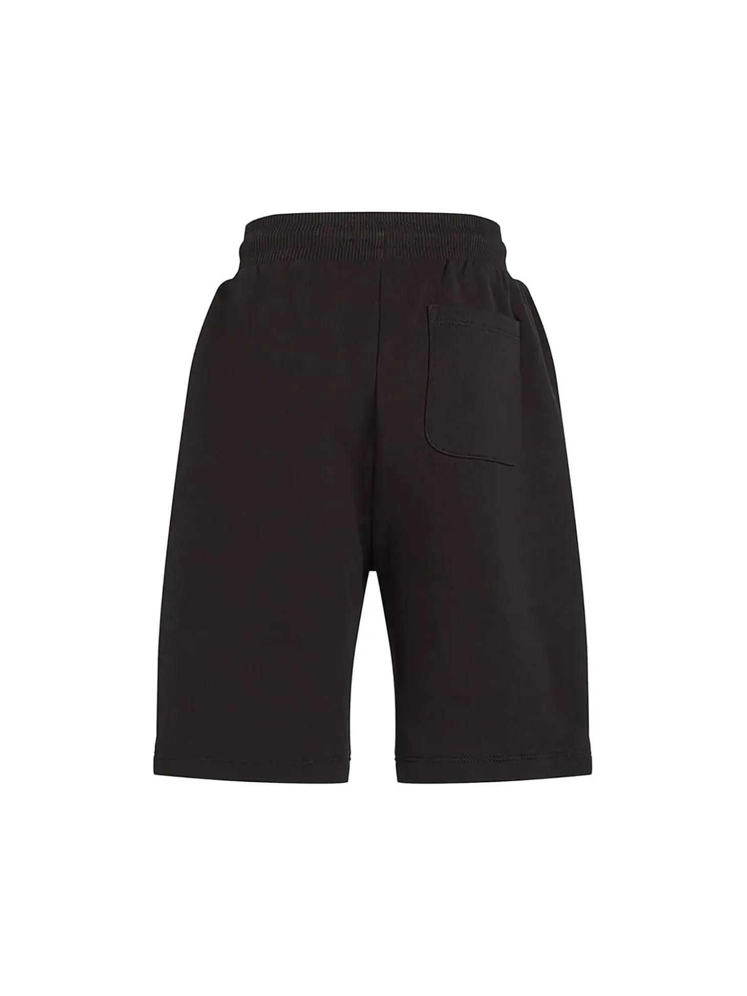 Shorts teen in felpa logo monogram nero