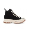 Sneakers alta con plateau nero