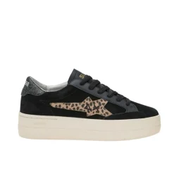 Sneakers Big Katy con inserti in suede nero