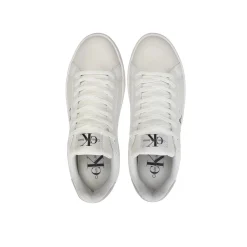 Sneakers bold platform e logo low bianco/argento