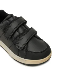 Sneakers junior con chiusura a velcro con logo posteriore nero