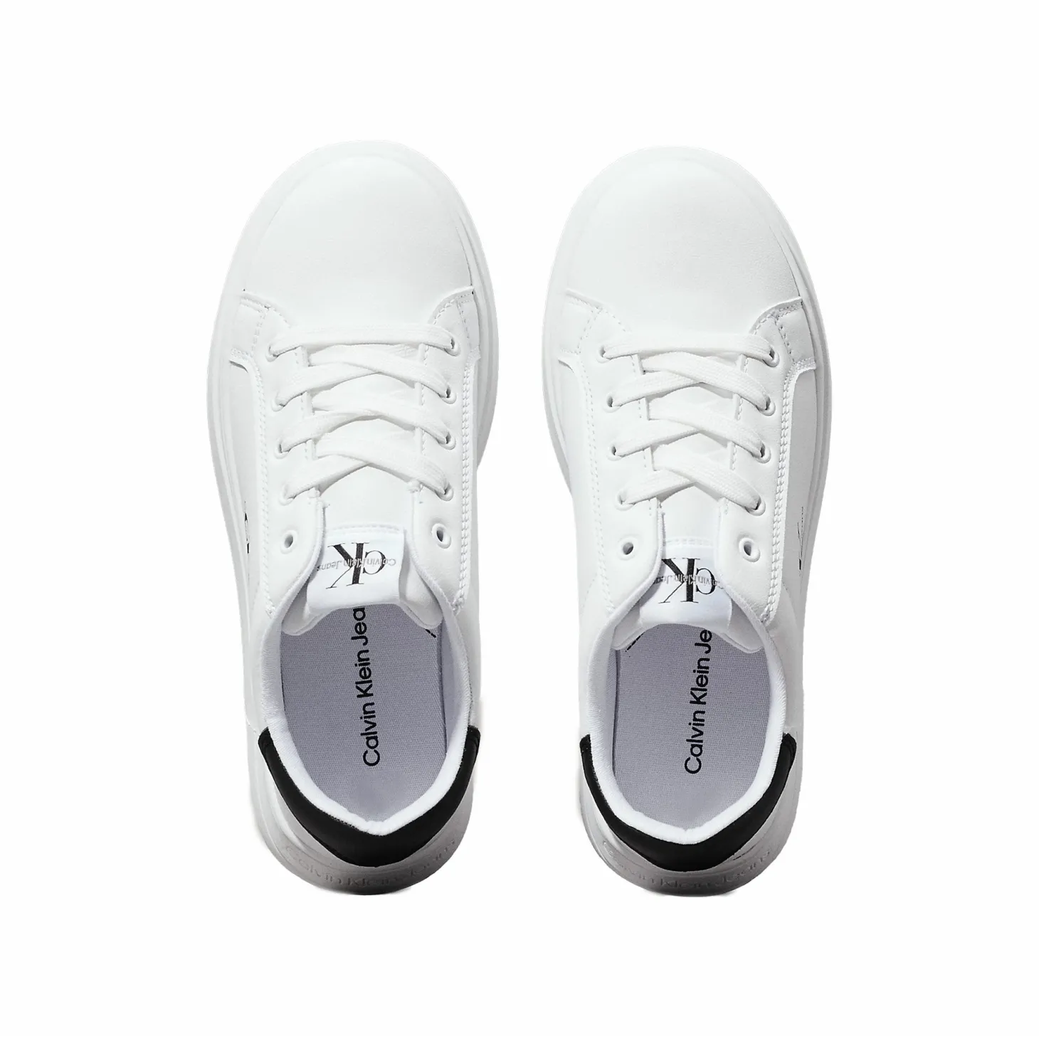 Sneakers junior in ecopelle bianco/nero