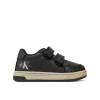 Sneakers kids con chiusura a velcro con logo posteriore nero