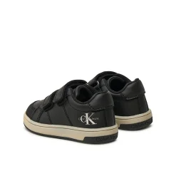 Sneakers kids con chiusura a velcro con logo posteriore nero