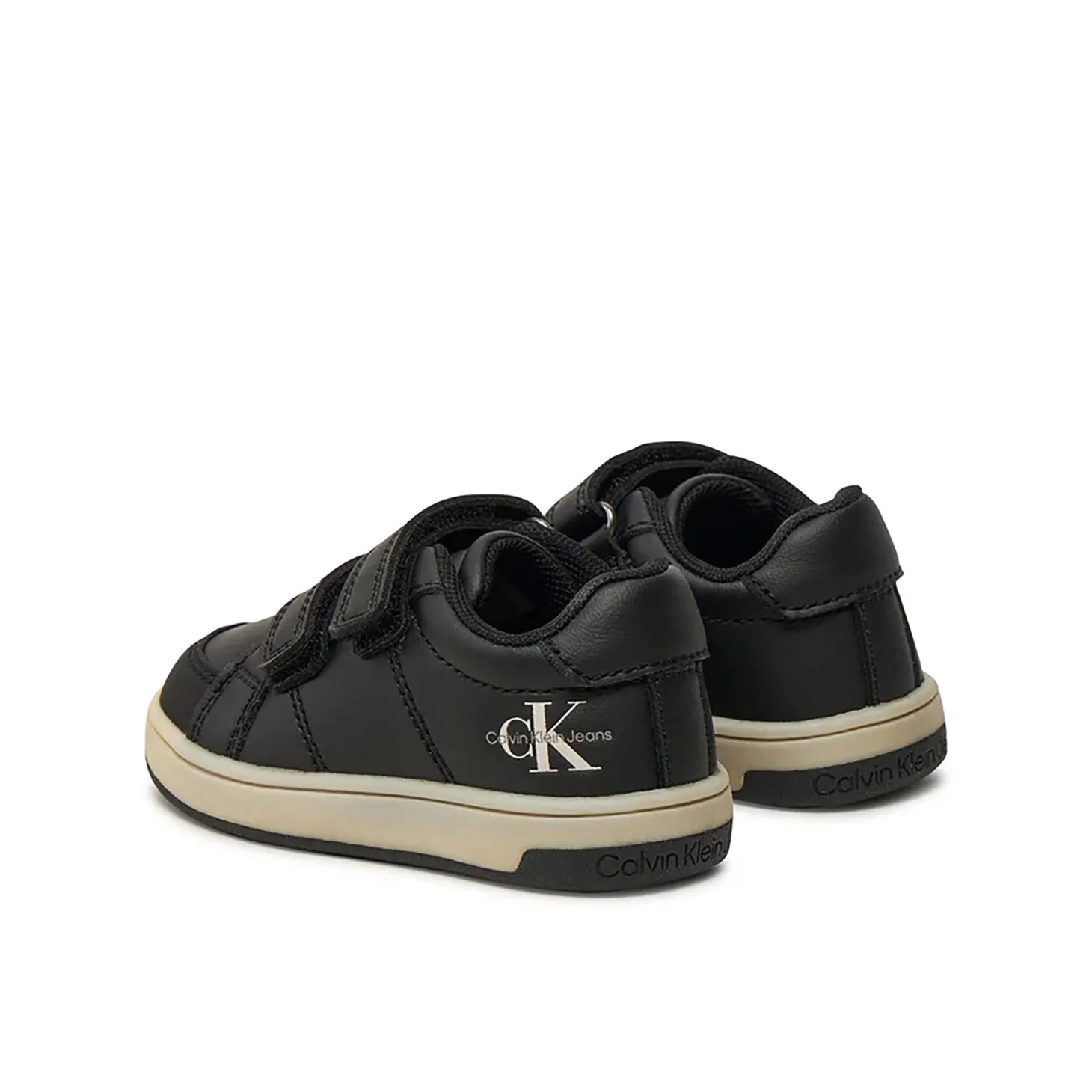 Sneakers kids con chiusura a velcro con logo posteriore nero