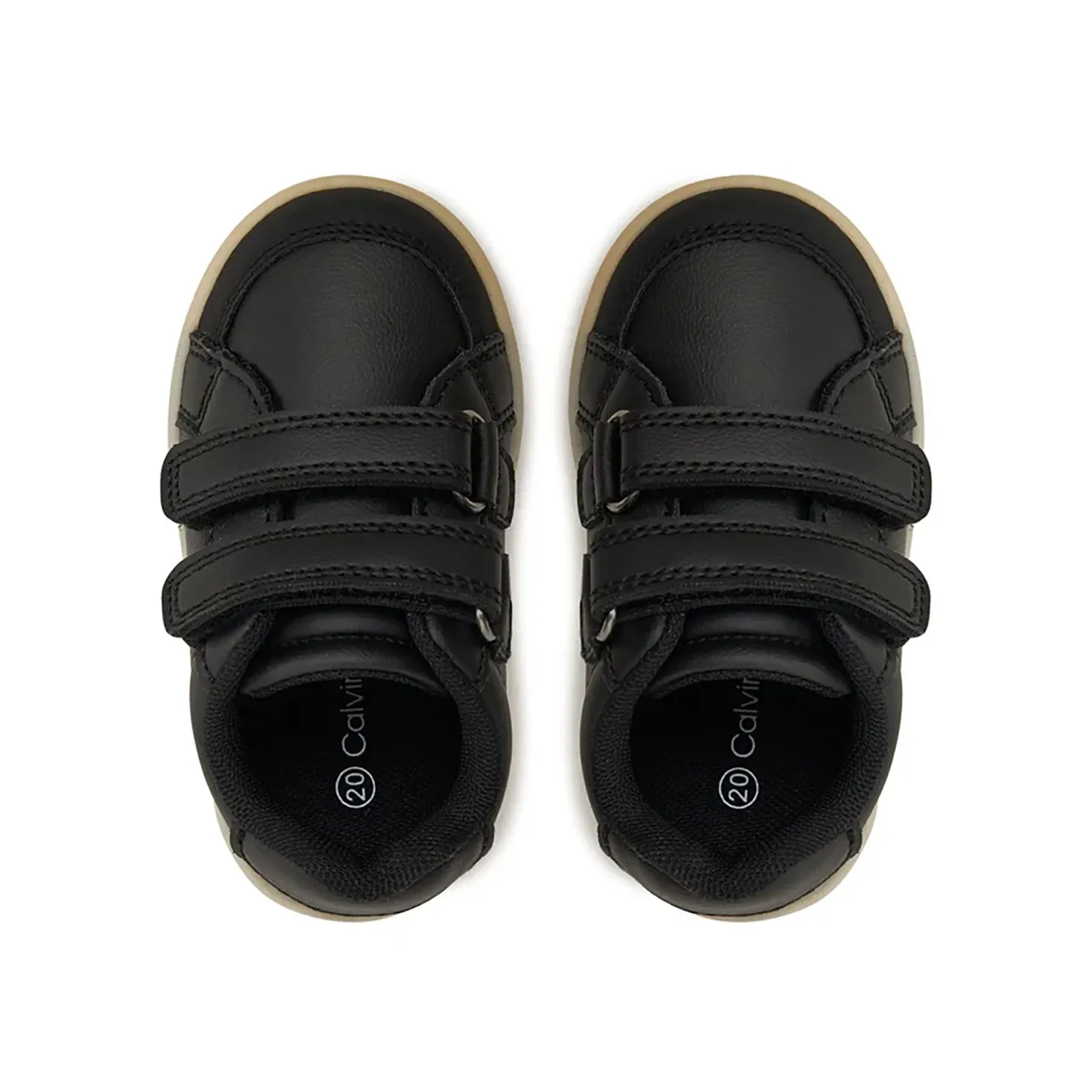 Sneakers kids con chiusura a velcro con logo posteriore nero