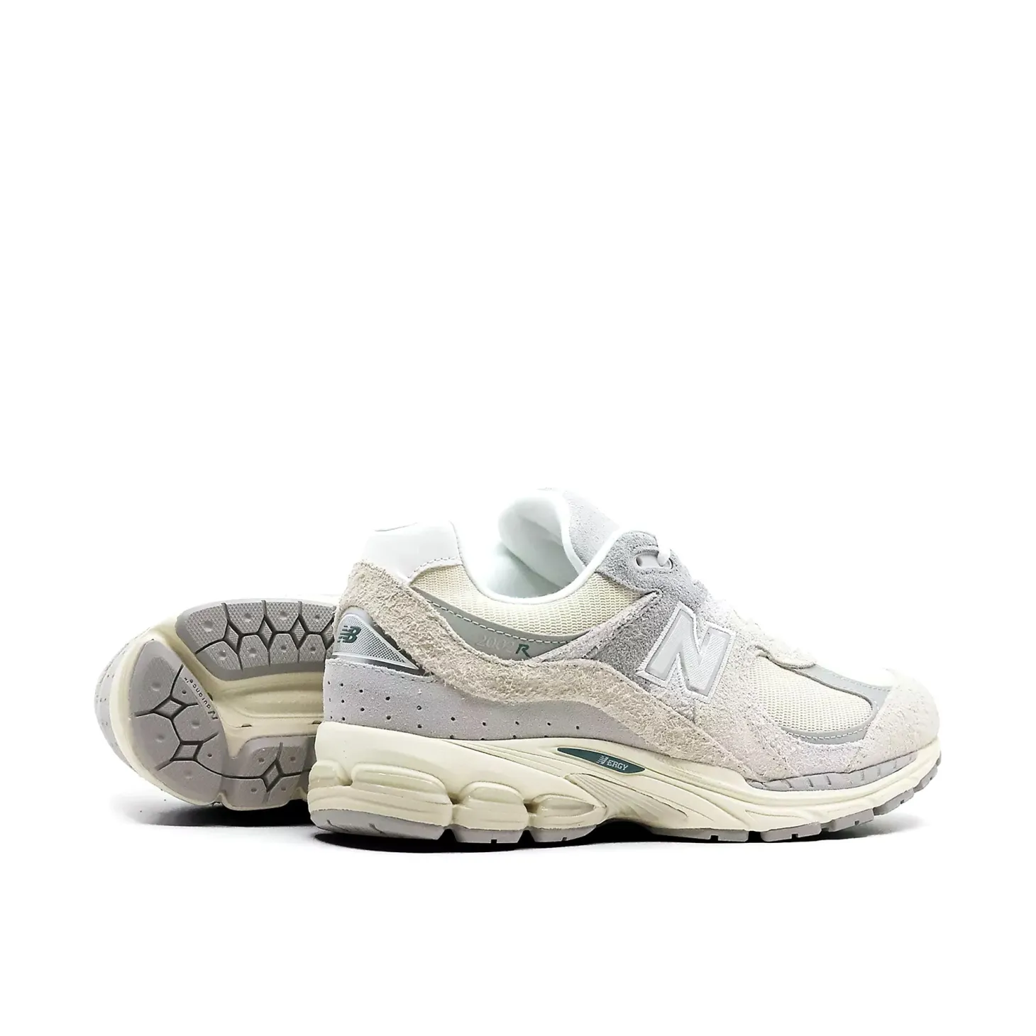 Sneakers M2002 suede e mesh panna